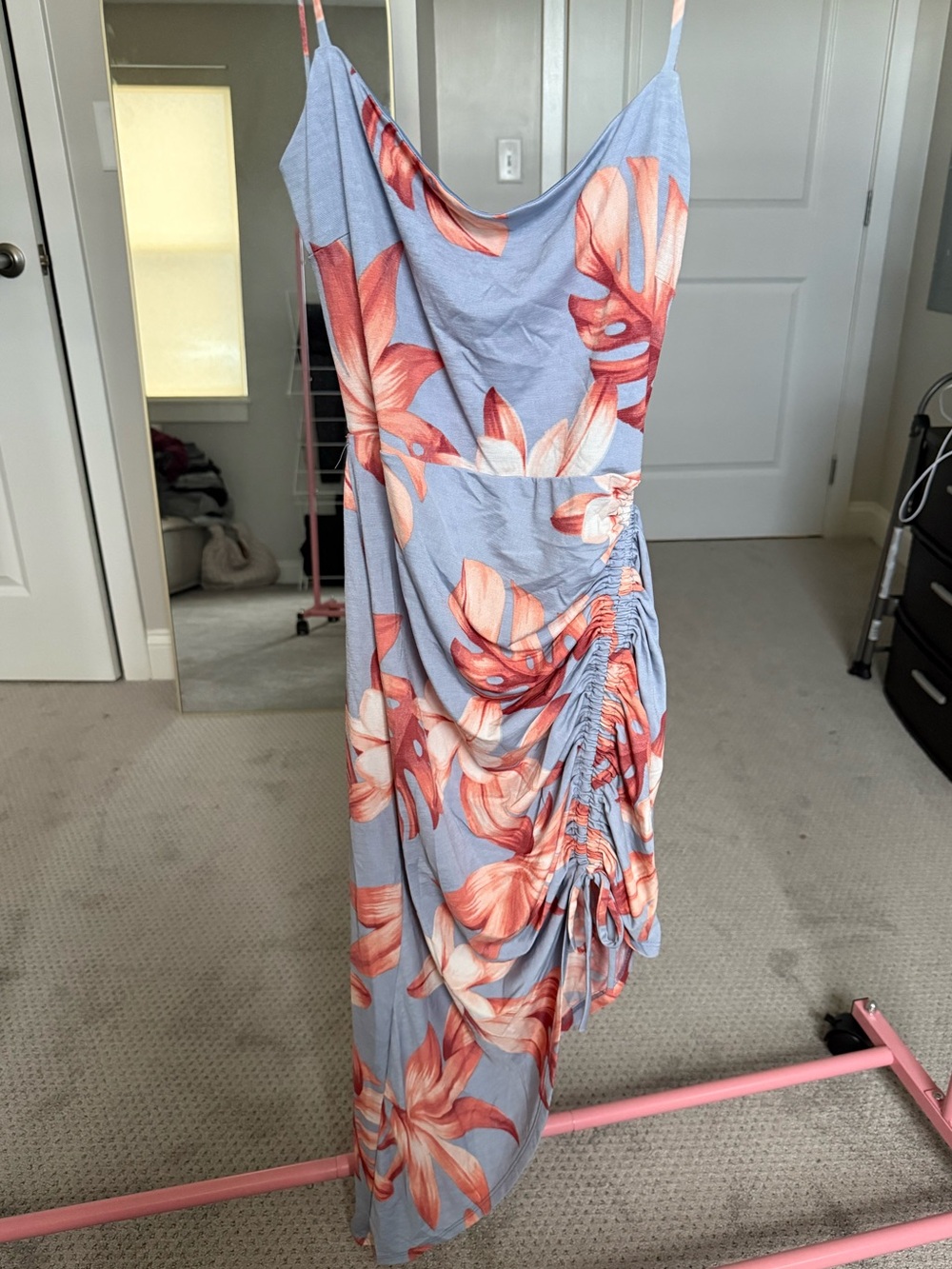 Windsor floral ruched dress